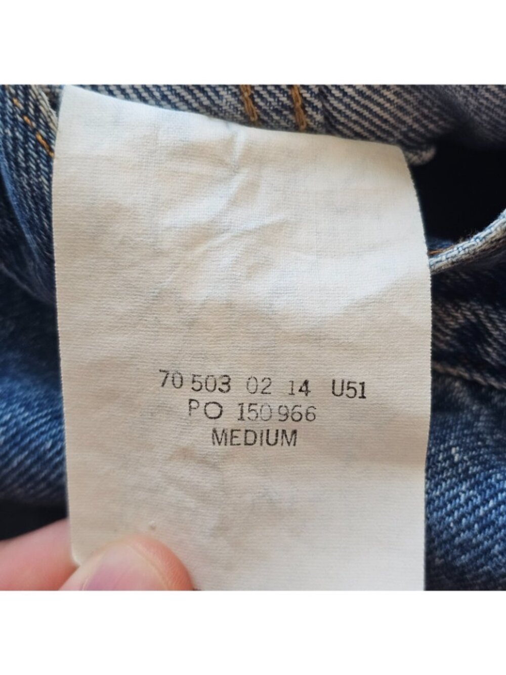 Vtg Levis Jean Jacket M Britain Hard Rock London Denim 70503-02 Trucker 80s 90s - Picture 8 of 14